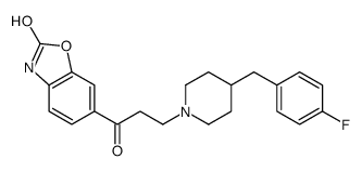 6-[3-[4-[(4-fluorophenyl)methyl]piperidin-1-yl]propanoyl]-3H-1,3-benzoxazol-2-one Structure