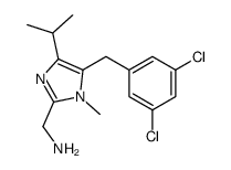 [5-[(3,5-dichlorophenyl)methyl]-1-methyl-4-propan-2-ylimidazol-2-yl]methanamine结构式