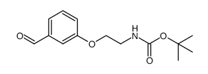 3-[2-(N-tert-butoxycarbonyl)amino]ethoxybenzaldehyde Structure