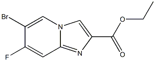 6-Bromo-7-fluoro-imidazo[1,2-a]pyridine-2-carboxylic acid ethyl ester Structure