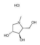 (2R,3R,4R)-3,4-Dihydroxy-2-hydroxymethyl-1-methylpyrrolidine,hydrochloride结构式