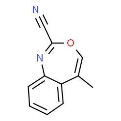 5-Methyl-3,1-benzoxazepine-2-carbonitrile结构式