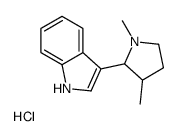 3-(1,3-dimethylpyrrolidin-1-ium-2-yl)-1H-indole,chloride结构式