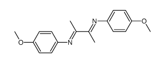 1,4-Bis(4-methoxyphenyl)-2,3-dimethyl-1,4-diaza-1,3-butadiene Structure