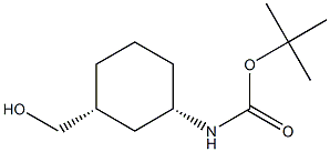 tert-butyl ((1S,3R)-3-(hydroxymethyl)cyclohexyl)carbamate结构式