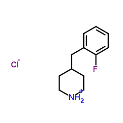 4-(2-Fluorobenzyl)piperidinium chloride结构式