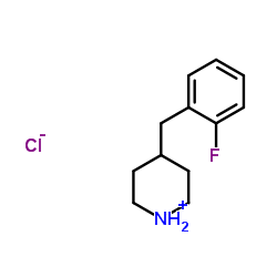 4-(2-Fluorobenzyl)piperidinium chloride Structure