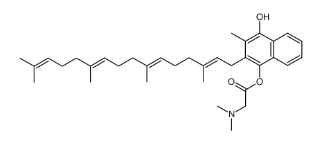4-N,N-dimethylglycyloxy-2-methyl-3-tetraprenyl-4-hydroxy-naphthalene结构式