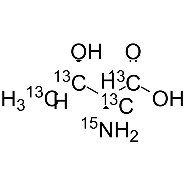 L-Threonine-13C4,15N Structure