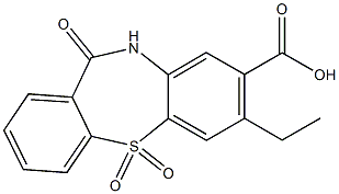 7-ethyl-11-oxo-10,11-dihydrodibenzo[b,f][1,4]thiazepine-8-carboxylic acid 5,5-dioxide结构式