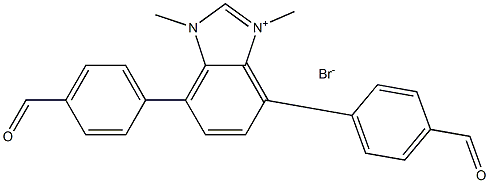 4,7-bis(4-formylphenyl)-1,3-dimethyl-1H-benzo[d]imidazol-3-ium bromide Structure