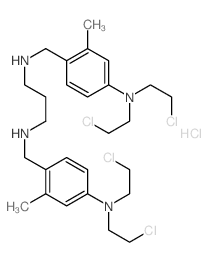 N,N-bis[[4-[bis(2-chloroethyl)amino]-2-methyl-phenyl]methyl]propane-1,3-diamine结构式