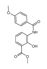 methyl 2-hydroxy-3-(4-methoxybenzamido)benzoate结构式