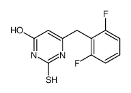 6-[(2,6-difluorophenyl)methyl]-2-sulfanylidene-1H-pyrimidin-4-one结构式