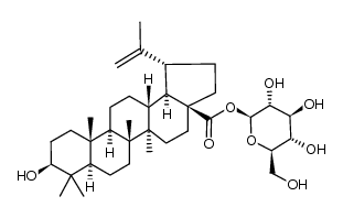 28-O-β-D-glucopyranosyl 3β-hydroxy-lup-20(29)-en-28-oate结构式