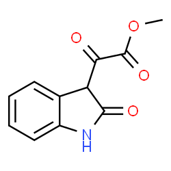 2,3-Dihydro-α,2-dioxo-1H-indole-3-acetic acid methyl ester结构式