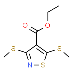 3,5-Bis(methylthio)-4-isothiazolecarboxylic acid ethyl ester结构式