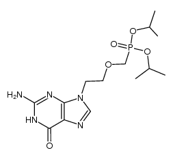 9-[2-[(diisopropoxyphosphoryl)methoxy]ethyl]guanine结构式