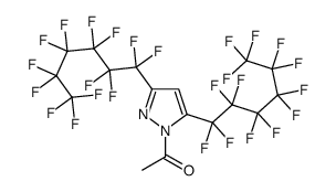 1-乙酰基-3,5-双(全氟己基)吡唑结构式