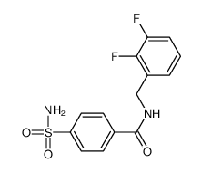 N-[(2,3-二氟苯基)甲基]-4-氨磺既基苯甲酷胺结构式