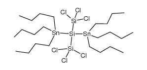 1,1,1,3,3,3-hexabutyl-2,2-bis(trichlorosilyl)distannasilane结构式