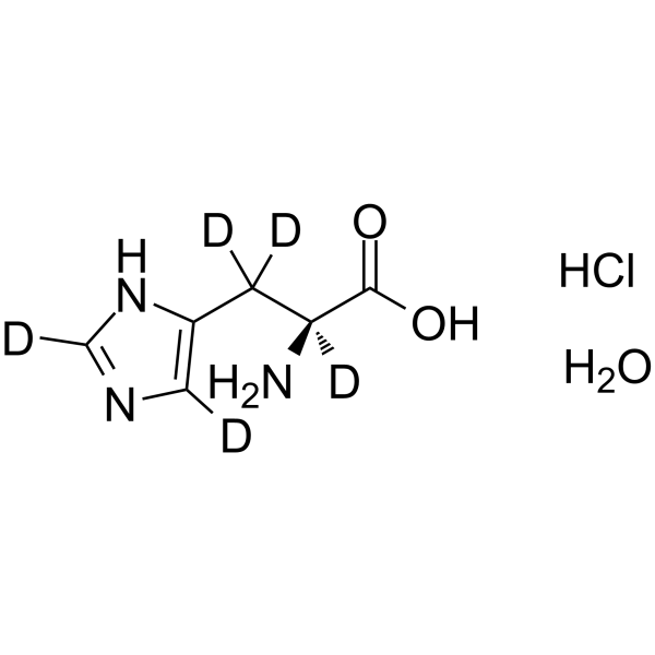 L-Histidine-d5 hydrochloride hydrate Structure