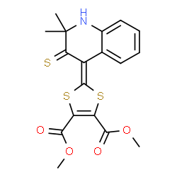 Dimethyl 2-(2,2-dimethyl-3-thioxo-2,3-dihydroquinolin-4(1H)-ylidene)-1,3-dithiole-4,5-dicarboxyla structure