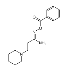 O-benzoyl-β-piperidinopropionamidoxime结构式