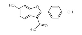 Ethanone,1-[6-hydroxy-2-(4-hydroxyphenyl)-3-benzofuranyl]- structure