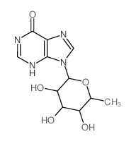 Hypoxanthine,9-(6-deoxy-b-L-galactopyranosyl)- (8CI) Structure