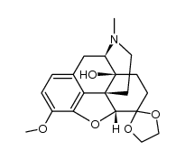 4,5α-Epoxy-14-hydroxy-3-methoxy-17-methylmorphinan-6-one ethylene acetal Structure