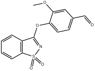 4-[(1,1-Dioxido-1,2-benzothiazol-3-yl)oxy]-3-methoxybenzaldehyde Structure