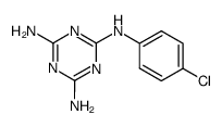 N2-(4-chloro-phenyl)-[1,3,5]triazine-2,4,6-triyltriamine结构式