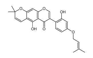 5-Hydroxy-7-[2-hydroxy-4-[(3-methyl-2-butenyl)oxy]phenyl]-2,2-dimethyl-2H,6H-benzo[1,2-b:5,4-b']dipyran-6-one picture