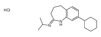 8-cyclohexyl-N-propan-2-yl-4,5-dihydro-3H-1-benzazepin-2-amine,hydrochloride Structure