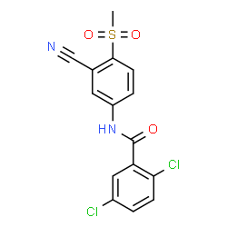 2,5-DICHLORO-N-[3-CYANO-4-(METHYLSULFONYL)PHENYL]BENZENECARBOXAMIDE结构式