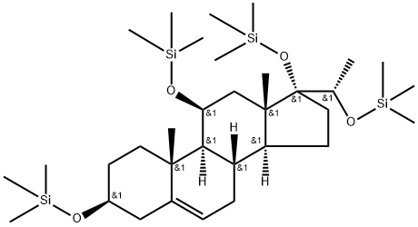 [[(20S)-Pregn-5-ene-3β,11β,17,20-tetryl]tetra(oxy)]tetrakis(trimethylsilane) Structure