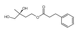 3-phenylpropionic acid (3S)-3,4-dihydroxy-3-methylbutyl ester结构式