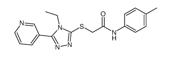 2-((4-ethyl-5-(pyridin-3-yl)-4H-1,2,4-triazol-3-yl)thio)-N-(p-tolyl)acetamide结构式