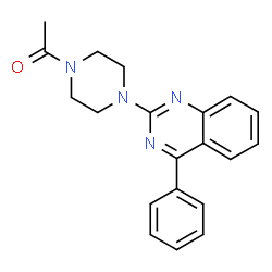 1-[4-(4-phenylquinazolin-2-yl)piperazin-1-yl]ethanone结构式