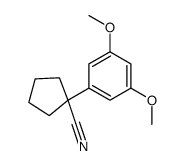 1-(3,5-dimethoxyphenyl)cyclopentane-1-carbonitrile结构式