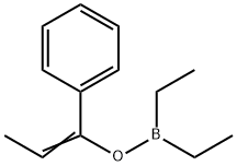 Diethyl[(1-phenyl-1-propenyl)oxy]borane structure