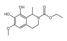 7,8-dihydroxy-6-methoxy-1-methyl-3,4-dihydro-1H-isoquinoline-2-carboxylic acid ethyl ester结构式