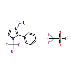 1-BROMODIFLUOROMETHYL-2-PHENYLL-3-METHYL-IMIDAZOILUM TRIFLATE Structure