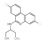2-[(3,8-dichlorophenanthridin-6-yl)amino]butan-1-ol结构式