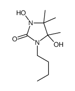 2-Imidazolidinone, 1-butyl-3,5-dihydroxy-4,4,5-trimethyl- (9CI)结构式