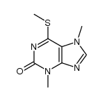 3,7-dimethyl-6-methylthio-2(3H)-purinone Structure