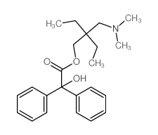 [2-(dimethylaminomethyl)-2-ethyl-butyl] 2-hydroxy-2,2-diphenyl-acetate结构式