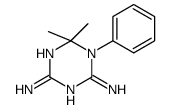 1,6-Dihydro-6,6-dimethyl-1-phenyl-s-triazine-2,4-diamine结构式