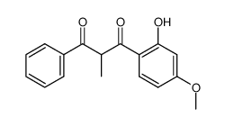 1-(2-hydroxy-4-methoxy-phenyl)-2-methyl-3-phenyl-propane-1,3-dione结构式